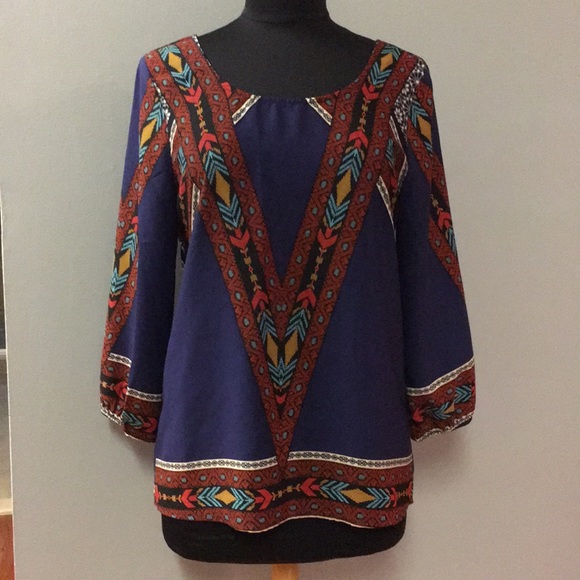 Francesca's Collections Tops - Francesca’s Blue Rain blouse